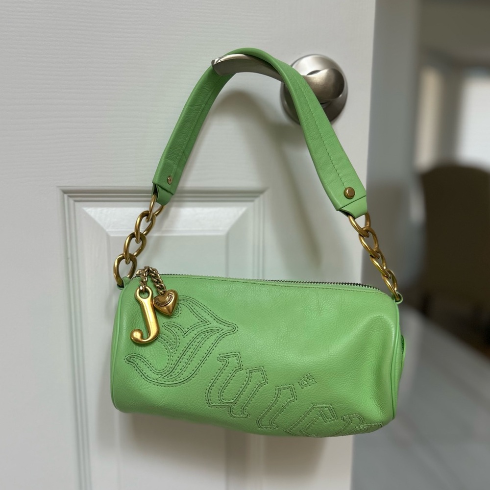 Vintage Juicy Couture Leather Shoulder Bag Purse Y2K Early 2000’s
